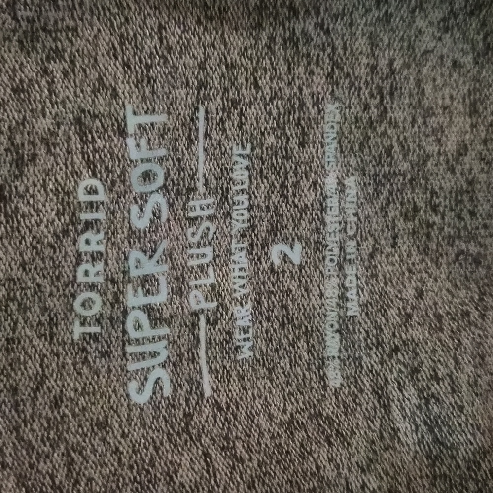 Torrid Super Soft Plush Sweater - Pinkish Gray - Picture 2 of 3